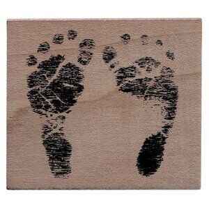 Baby Feet Rubber Stamp By All Night Media